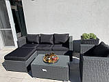 Комплект вуличних меблів з ротанга BORNEO диван, крісло, пуф + столик!, фото 2