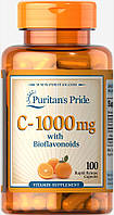 Витамин С-1000 с биофлавоноидами, Vitamin C-1000 mg, Puritan's Pride, 100 капсул