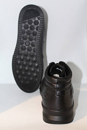 Кросівки шкіряні чоловічі чорні, фото 2