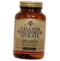 Цитрат Кальция и Магния, Calcium Magnesium Citrate, Solgar, 100 таблеток