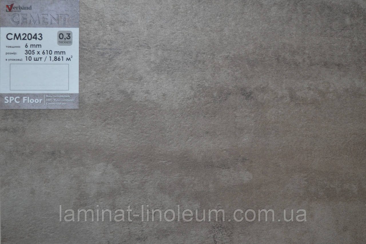 Плитка SPC, кам'яно-пластиковий композит, Verband CEMENT СМ 2043