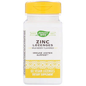 Цинк з вітаміном C і ехінацеєю, Nature's Way ZINC Lozenges (60леденців)