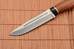 Нож охотничий с рукоятью из Красного дерева с кожаным чехлом + эксклюзивные фото, фото 2