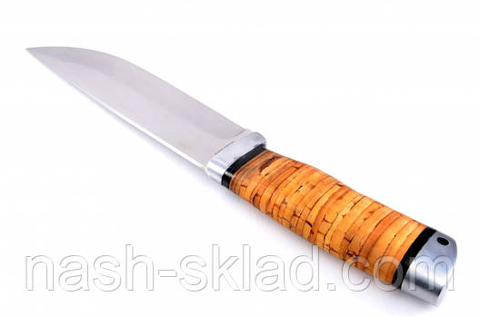 Ніж мисливський Тайга, рукоять береста, з ексклюзивними фотографіями, фото 1