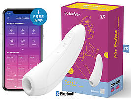Кліторальний вібростимулятор з повітряними імпульсами та управлінням через додаток Satisfyer Curvy 1+ White