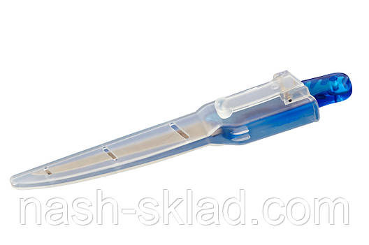 Нож филейный для разделки рыбы,с пластиковым чехлом, с отличной стали, фото 2