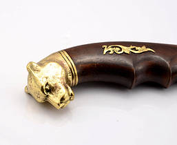 Нож охотничий ручной работы Пантера, производство Украина+ кожаный чехол, фото 2