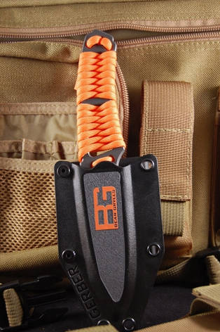 Ніж Gerber Bear Grylls Paracord, відмінний ніж выживальщика + чохол, фото 2