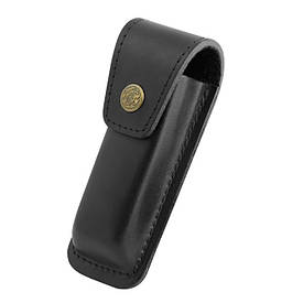 Шкіряний чохол - XL (ЧЕРН)-A НА КНОПЦІ для доладних ножів