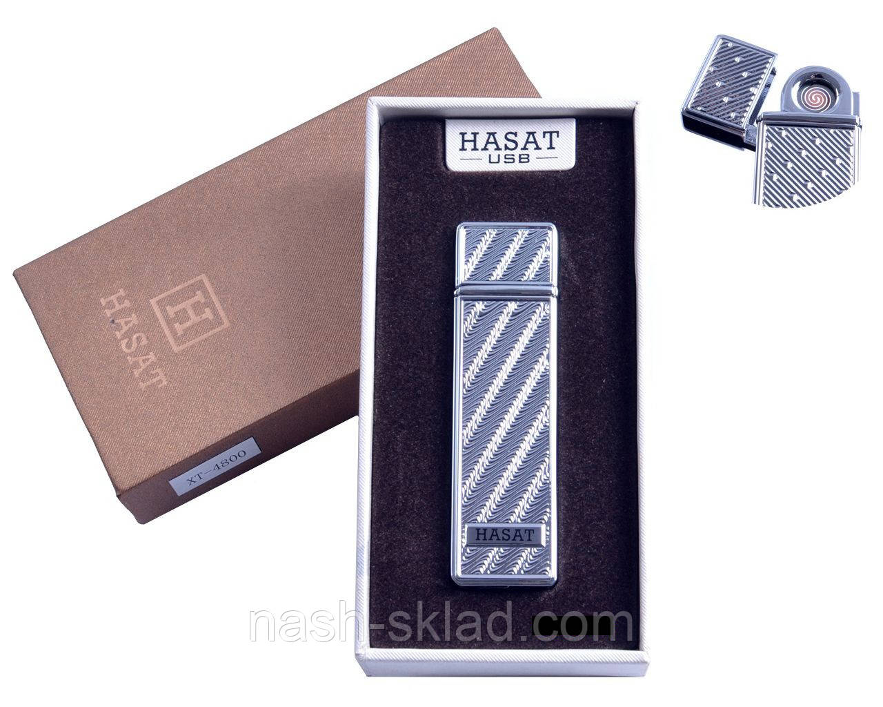 USB запальничка в подарунковій упаковці "Hasat" (Двостороння спіраль розжарювання)