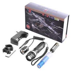 Ліхтарик підствольний збройний, армійський ліхтарик, виносна кнопка, акумулятор