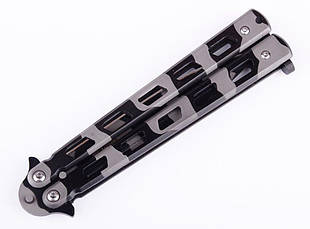 Ніж метелик Хамелеон темний камуфляж, балисонг для флиппинга, фото 4