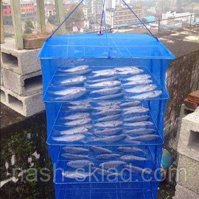 Сушарка для риби туристична, на 5 полиць 50*50*100