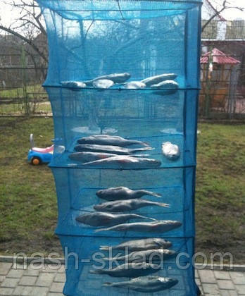 Сушарка для риби, грибів, сухофруктів 45*45*100 на 5 полиць