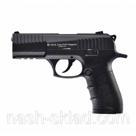 ПІСТОЛЕТ СТАРТОВИЙ EKOL FIRAT PA92 MAGNUM ЧОРНИЙ, фото 1