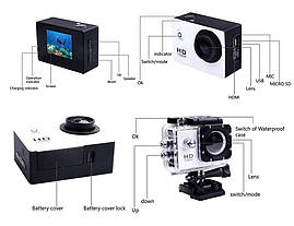 Екшн камера SJ4000 LCD 2.0 Full Hd 1080P, фото 4