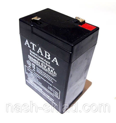 Акумулятор ATABA 6v 6 Ah, фото 1