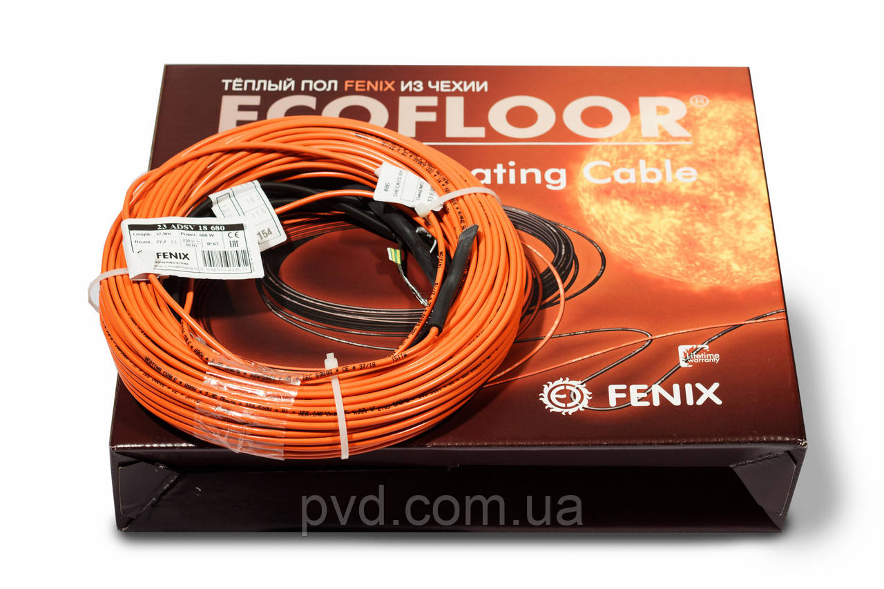 Тепла підлога електричний нагрівальний кабель Fenix ADSV18 для монтажу в стяжку - фото 3 - id-p535070130
