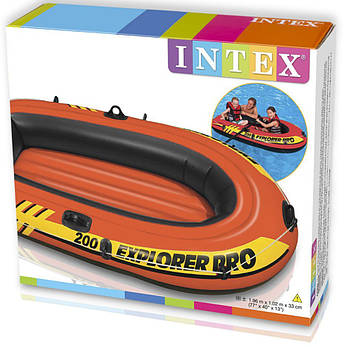 Напівторамісний надувний човен Intex Explorer Pro 200 Set, фото 4