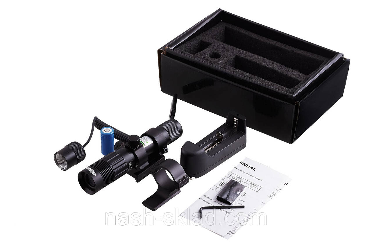 Лазерний целеуказатель Зелений промінь, максимальне збільшення