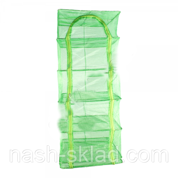 Сушарка для риби Зелена, грибів, сухофруктів, захистить від комах, на 5 поличок 40*40*100