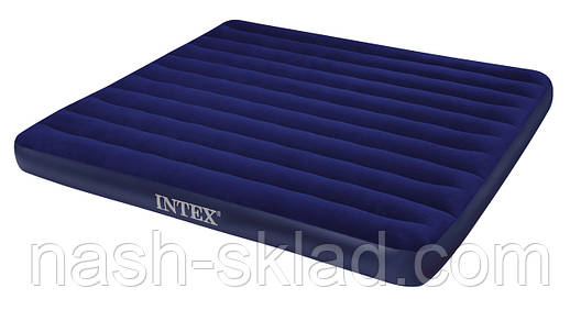 Двуспальный надувной матрас INTEX с двумя подушками, фото 2