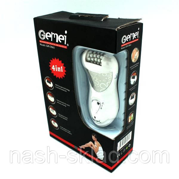 Епілятор пемза Gemei GM 3061 4в1
