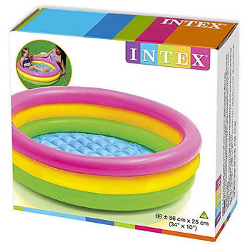 Басейн дитячий барвистий надувний INTEX (86Х25 СМ.), фото 1