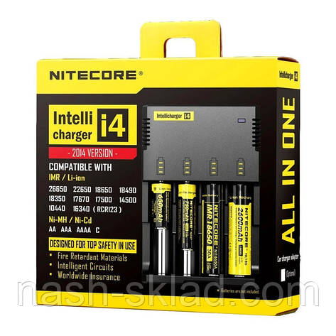 Універсальний зарядний пристрій Nitecore SYSMAX Intellicharger I4, фото 1