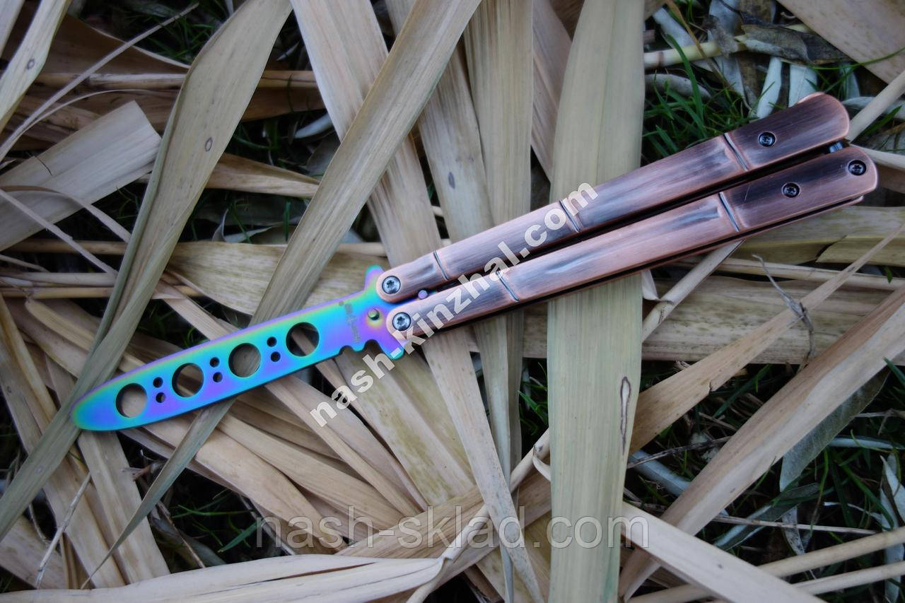 Ніж метелик тренувальний для флиппинга Хамелеон, балисонг, супер подарунок