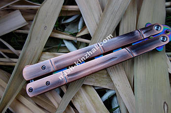 Ніж метелик тренувальний для флиппинга Хамелеон, балисонг, супер подарунок, фото 3