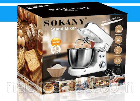 Кухонний комбайн тістоміс міксер Sokany SC-209 800 Ватт, фото 1