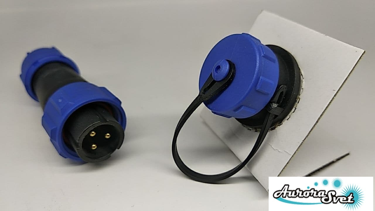 Купить Разъем соединитель кабеля герметичный ip68 встраиваемый в корпус ...