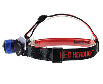 Налобний ліхтар 6606 CREE Q5 ЗУМ, фото 2