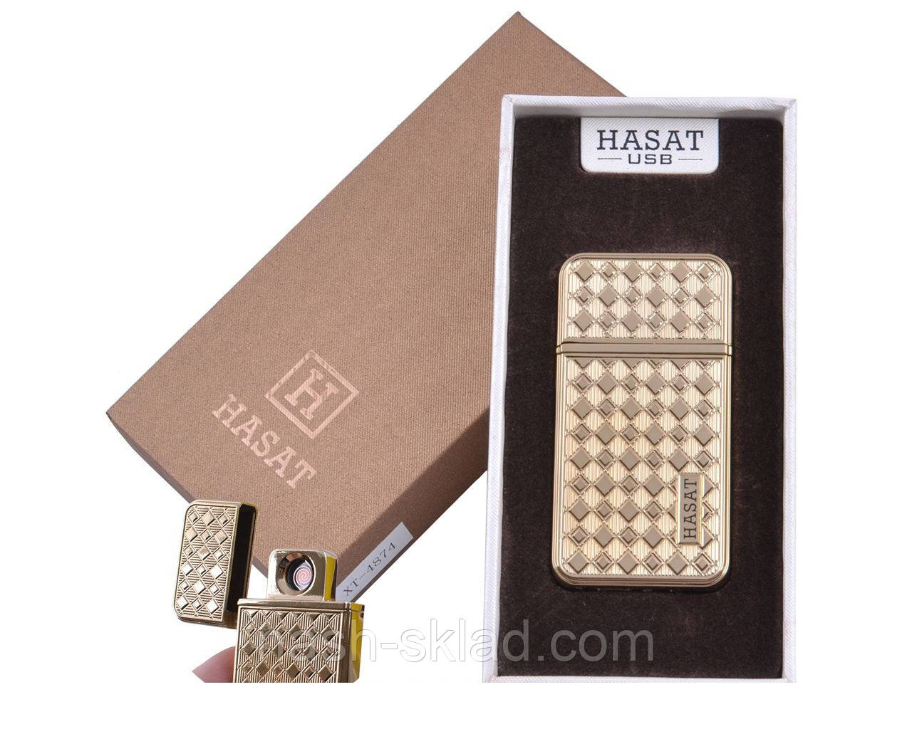 USB запальничка в подарунковій упаковці "Hasat" (Двостороння спіраль розжарювання)