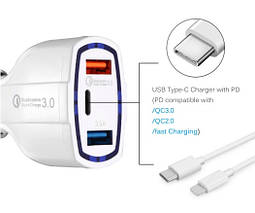 Автомобільний зарядний пристрій Quick Charge 3.0 SY-KC368, фото 5
