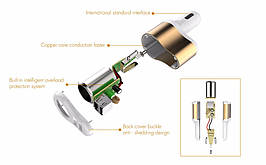 Автомобільна зарядка 2USB 3.1 A+гніздо 12V-24V, фото 3