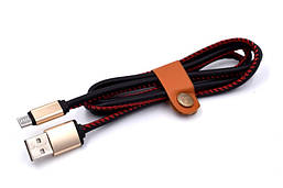 Кабель micro USB шкіряний X47, фото 5