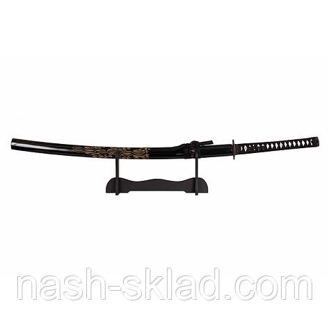 Японська катана чудового чорного кольору Роиро, фото 1