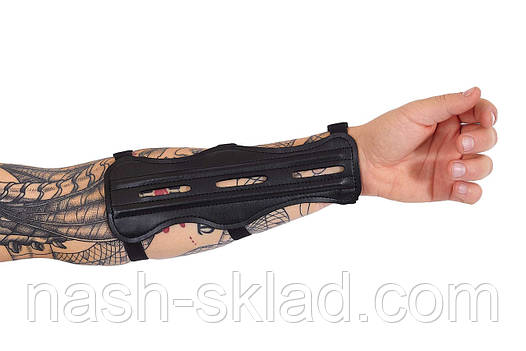 Шкіряні краги для рук, захист від ударів відпущеної тетевы, фото 2