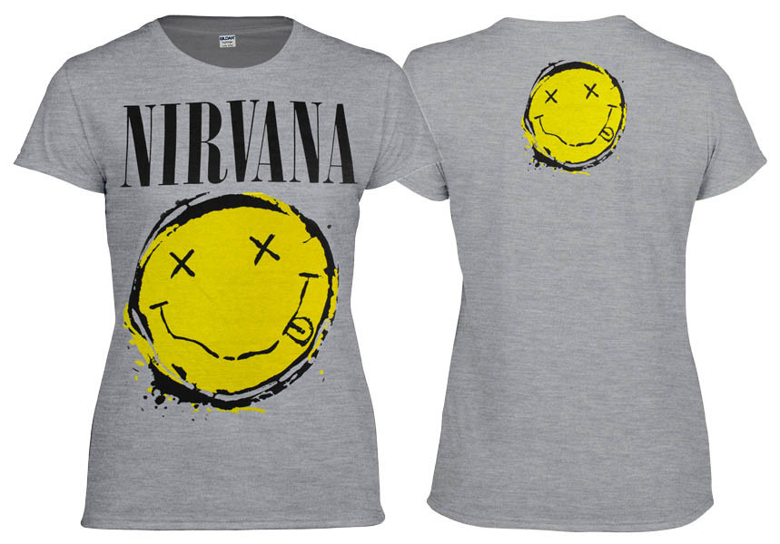 Футболка жіноча NIRVANA Smiley меланжева