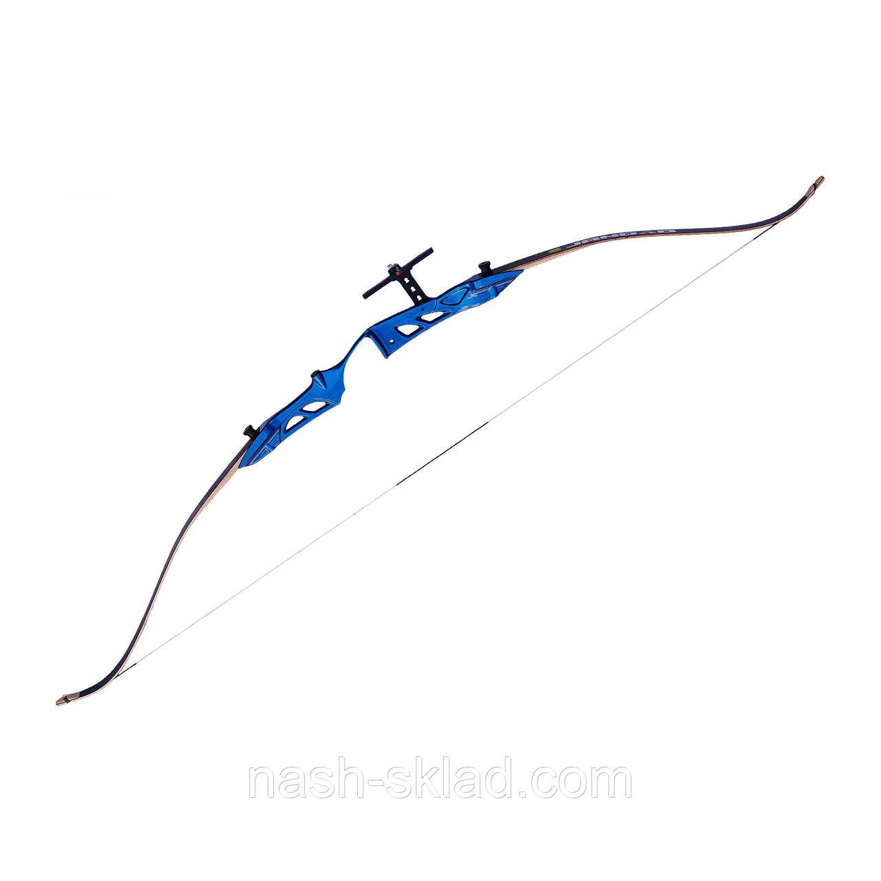 Класичний лук олімпійського типу, з анодованого алюмінію синього кольору