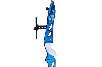 Класичний лук олімпійського типу, з анодованого алюмінію синього кольору, фото 3