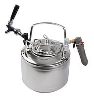 Пивний кег 6 л Корнеліус для розливання пива з краном і тримачем для домашнього пивоваріння, Cornelius