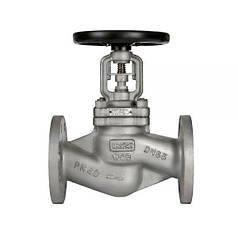 Вентиль запірний сталевий фланцевий, Ду 25 / тарілка-нж сталь / PN40