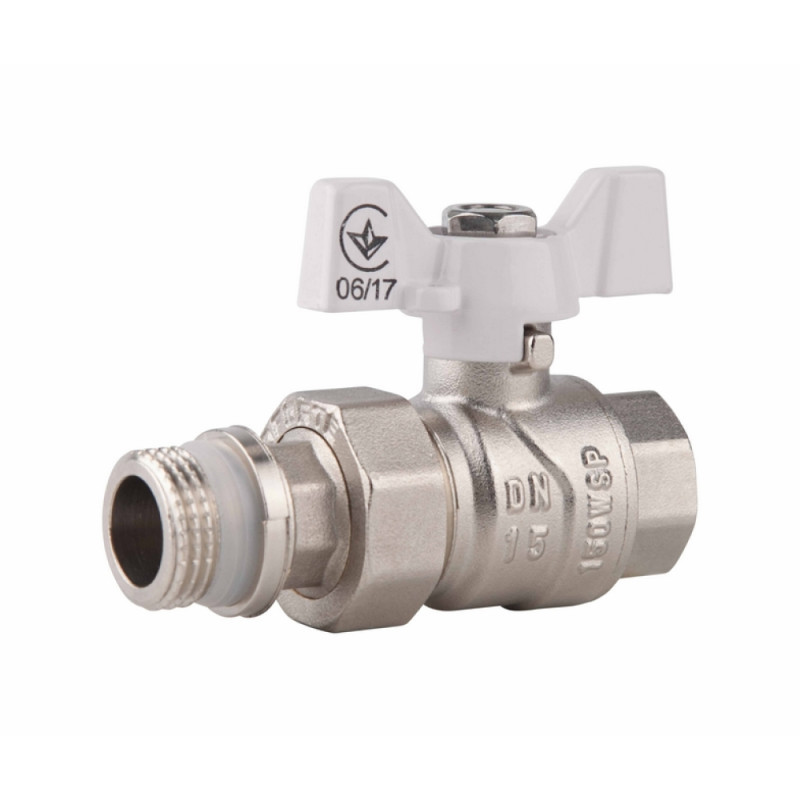 Кран кульовий Американка з антипротіканням прямий SD Forte 1/2"