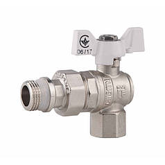 Кран кульовий Американка з антипротечкой кутовий SD Forte 1/2"