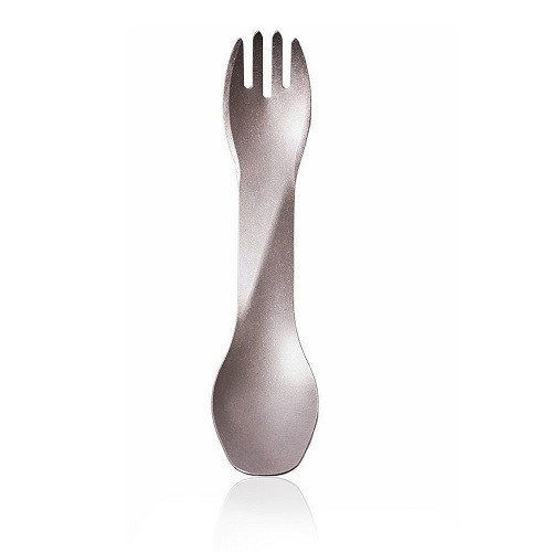 Ложка-виделка Humangear GoBites Ti-Uno titanium, фото 1