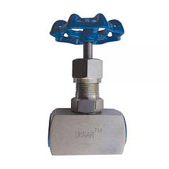 Вентиль муфтовий нержавіючий голчастий, Ду 15 / шток-нж сталь 316 / PTFE / PN140