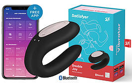 Багатофункціональний вібратор для пар з управлінням через додаток Satisfyer Double Joy Black